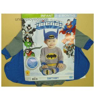 5 pc Batman Halloween Costume Dress Up Play Baby Infants Toddler Boys
